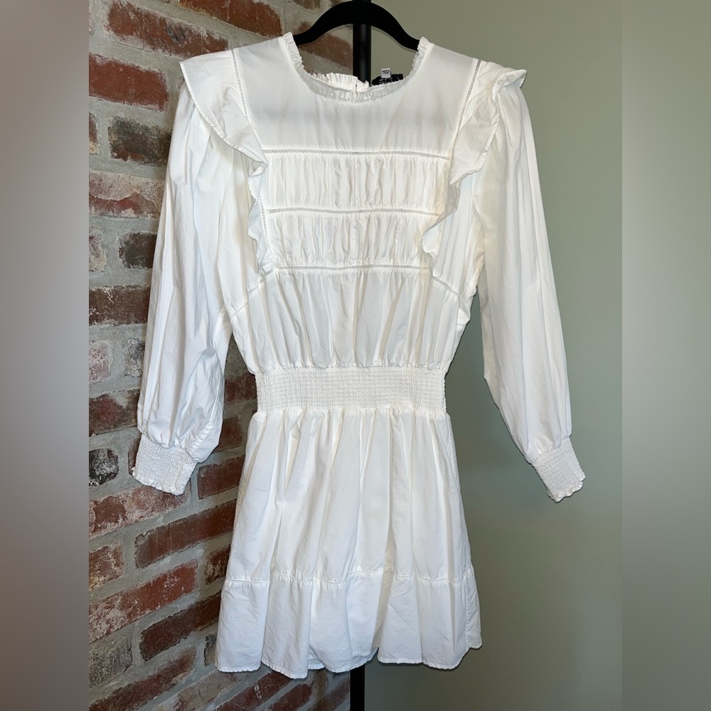Rails Faren Ruffled Dress in white | size medium